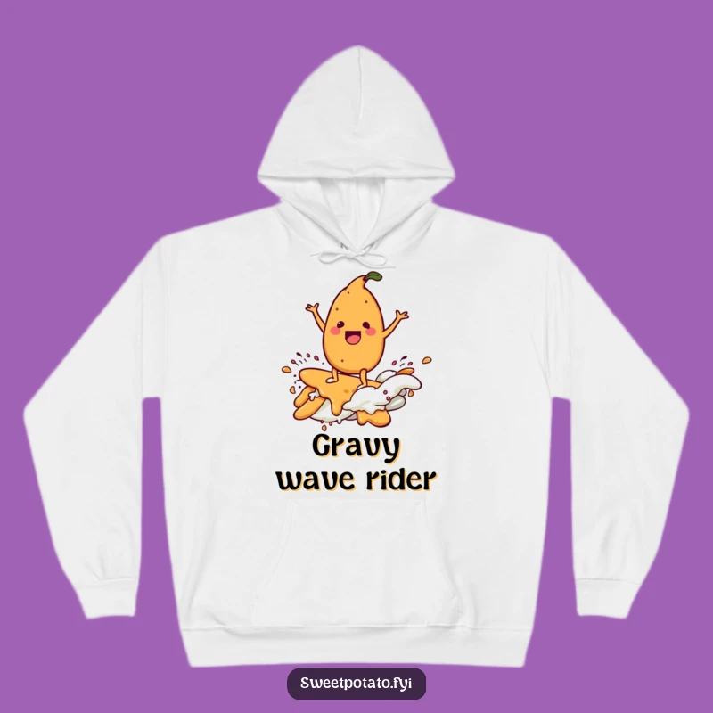 Funny Delighted Sweet Potato Gravy Surf Hoodie – Cozy & Delicious Comfort Gift