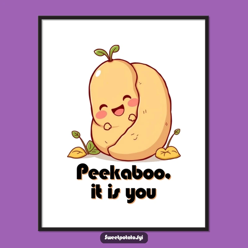 Free Printable Funny Wall Art: Sweet Potato's Hide-and-Seek Fun!