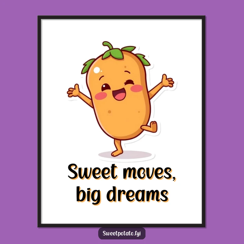 Free Printable Sweet Potato Wall Art - Cartwheel Humorous Downloadable Decor