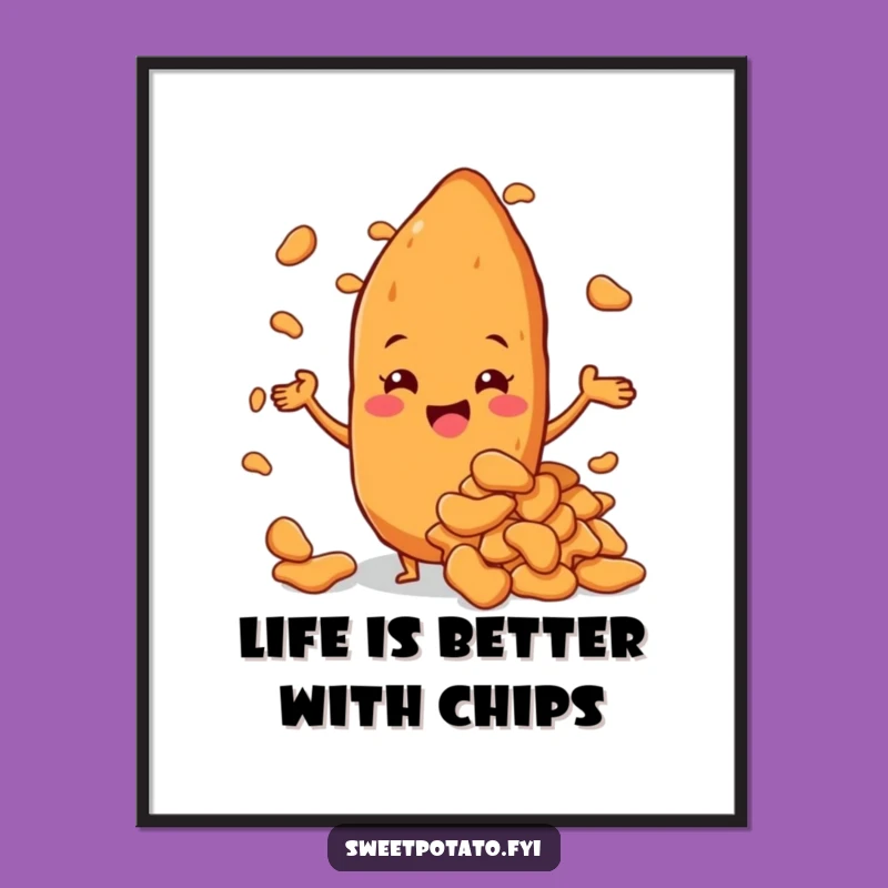 Free Printable Sweet Potato Wall Art - Proud Chips Downloadable Decor