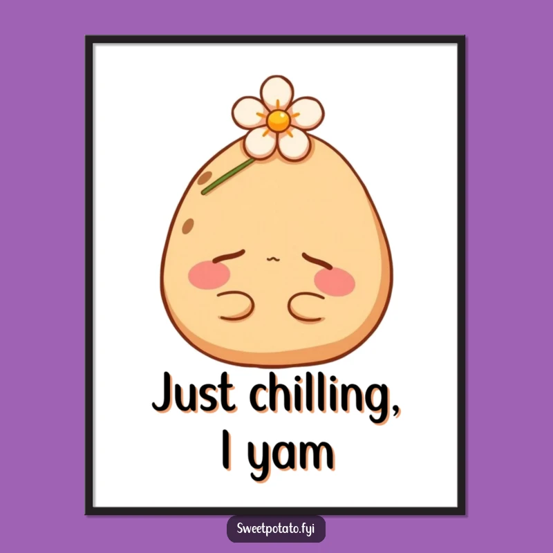 Free Printable Wall Art: Content Sweet Potato Nap - Funny Home Decor Download!