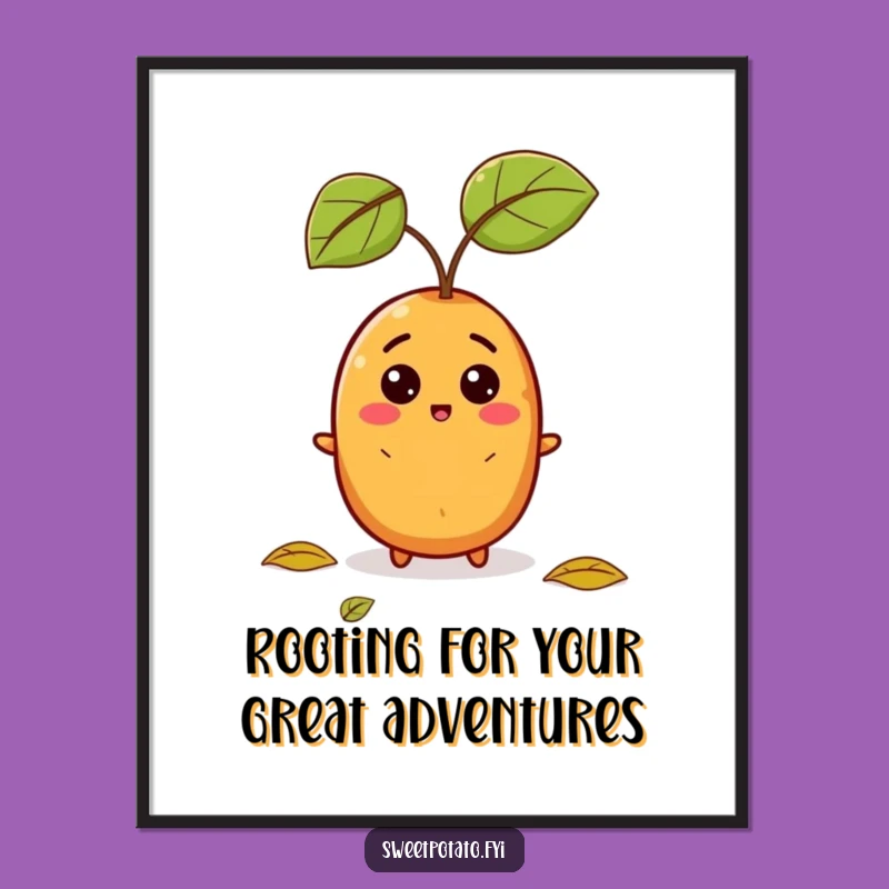 Funny Sweet Potato Wall Art: Free Printable Surprise Leaf Downloadable Art for Laughs