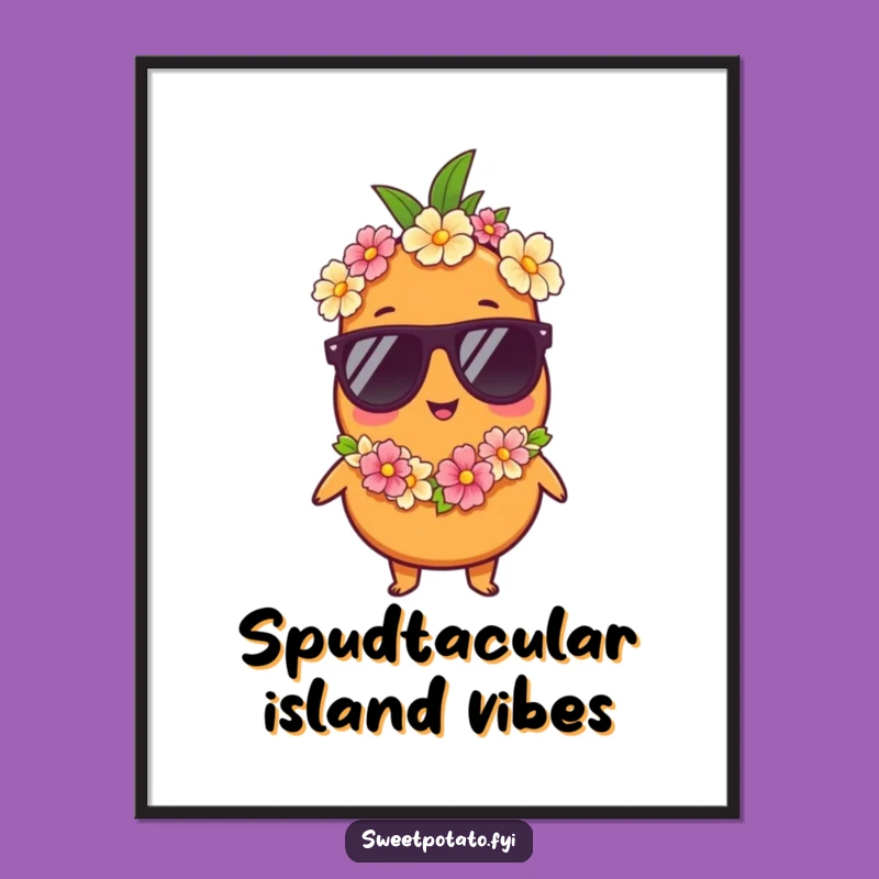 Funny Free Printable Wall Art: Sweet Potato's Tropical Escape!