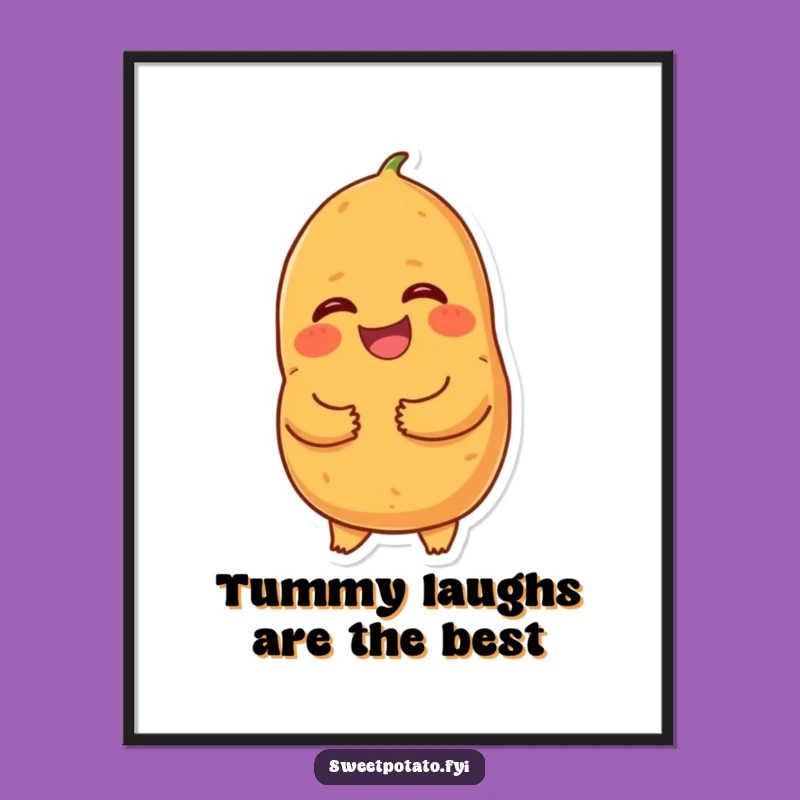 Funny Free Printable Wall Art: Giggling Potato Humor, Quirky Downloadable Decor