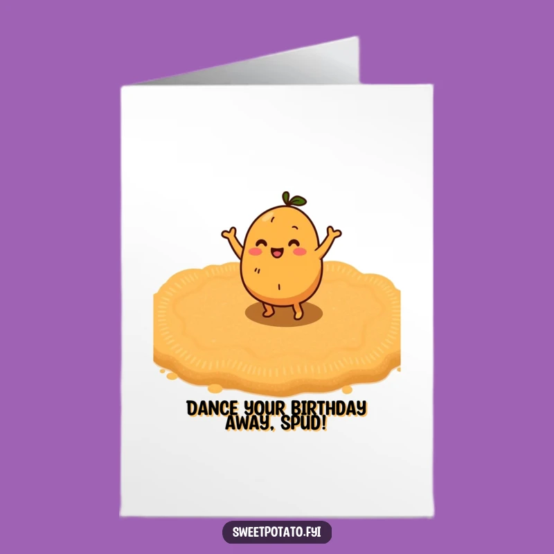 Free Printable Sweet Potato Dance Birthday Card - Brown Sugar Bliss Downloadable Gift