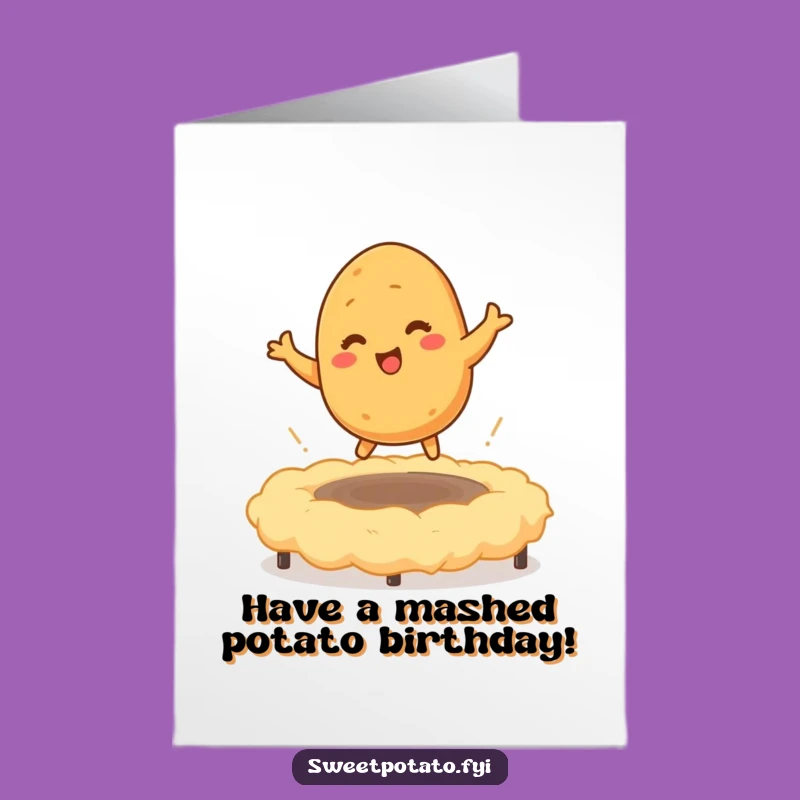 Free Printable Sweet Potato Birthday Card: Funny Downloadable Gift for a Rootin Tootin Celebration