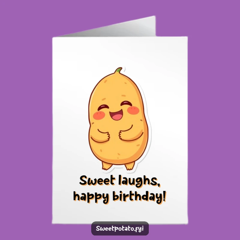 Free Printable Birthday Card: Giggling Potato Laugh, Funny Downloadable Gift