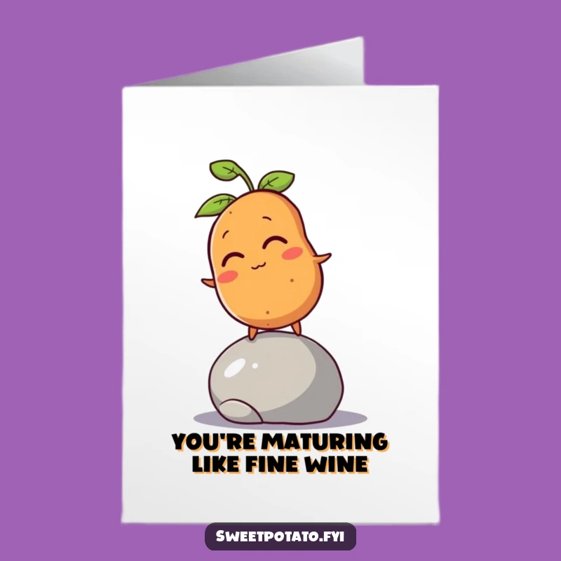 Funny Winking Sweet Potato Free Printable Birthday Card: A Rolling Good Time Downloadable Gift