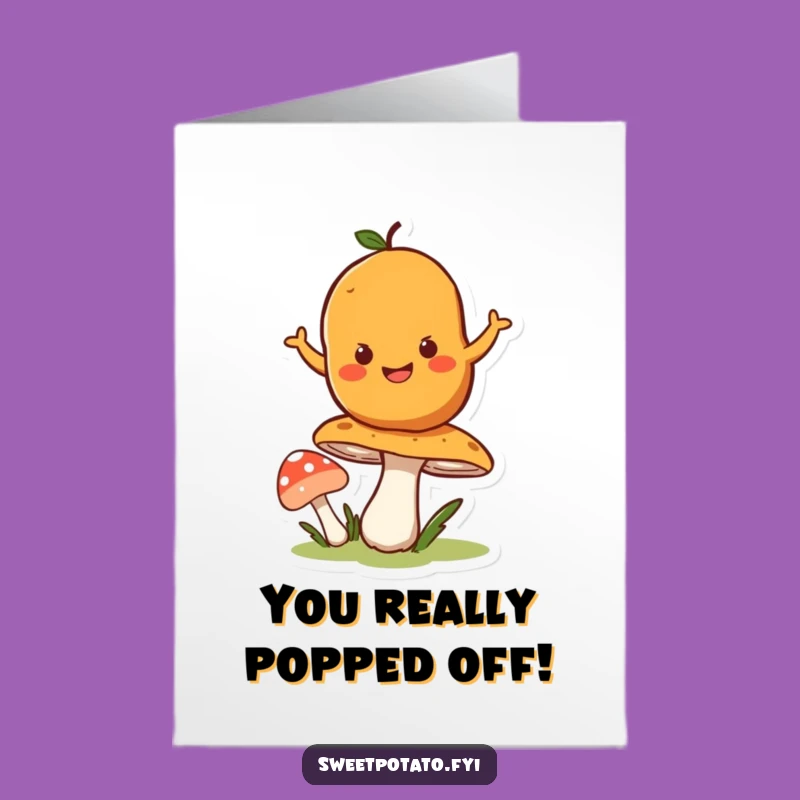 Free Printable Congrats Card: Bouncing Sweet Potato Triumph Downloadable