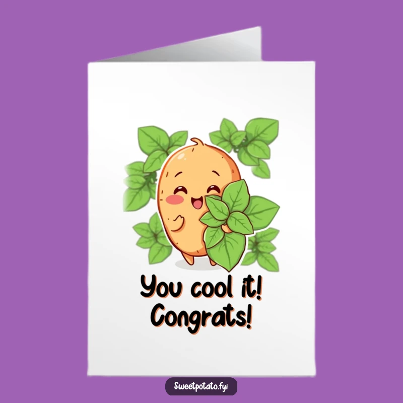 Free Printable Congrats Card: Sweet Potato's Chill Celebration - Funny Downloadable Message