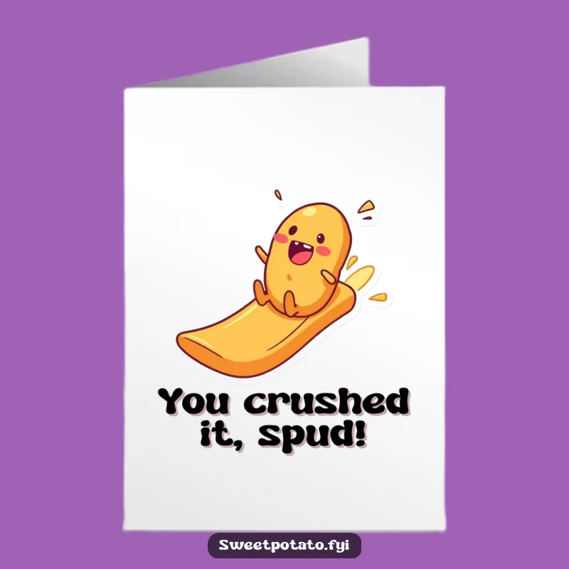 Free Printable Congrats Card: Sweet Potato's Crisp Slide Celebration!