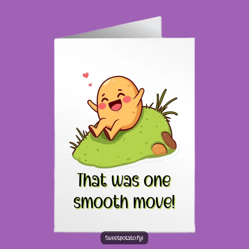 Free Printable Thrill-Seeking Sweet Potato Congrats Card - Humorous Downloadable Gift