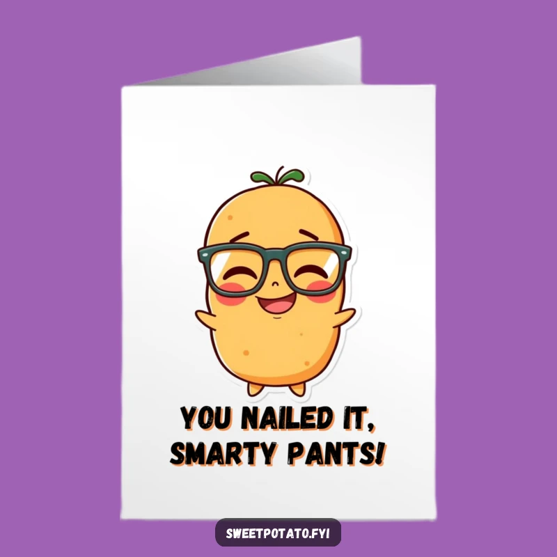 Free Printable Congrats Card: Giggling Sweet Potato - Witty Downloadable Gift