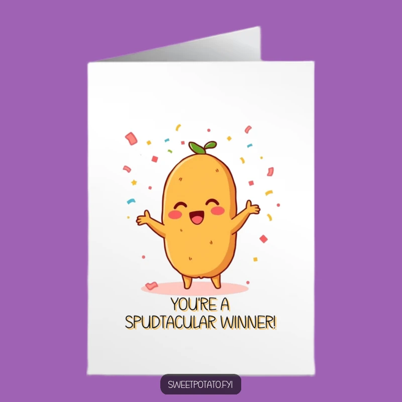 Free Printable Congrats Card: Sweet Potato Celebration - Funny Downloadable Gift