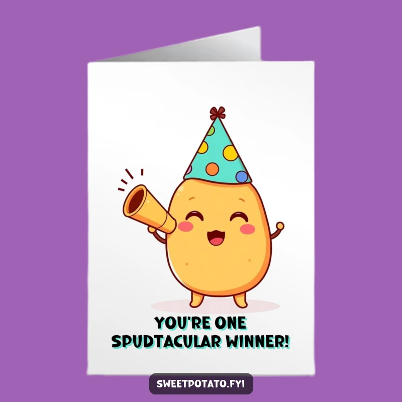 Free Printable Sweet Potato Congrats Card - Cheerful Downloadable Gift