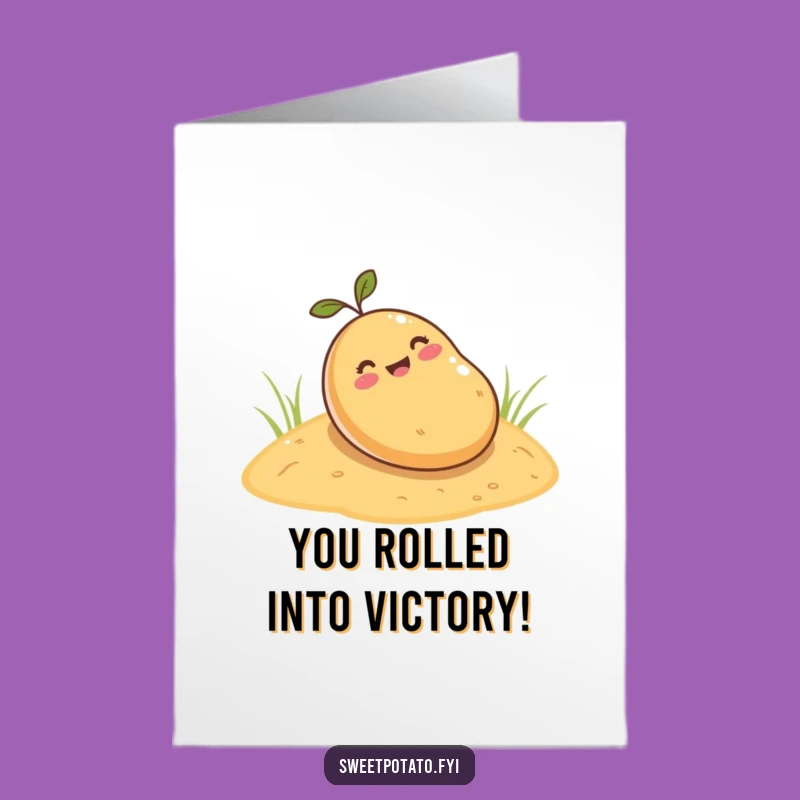 Free Printable Congrats Card: Sweet Potato Roll Joy, Humorous Downloadable Greeting