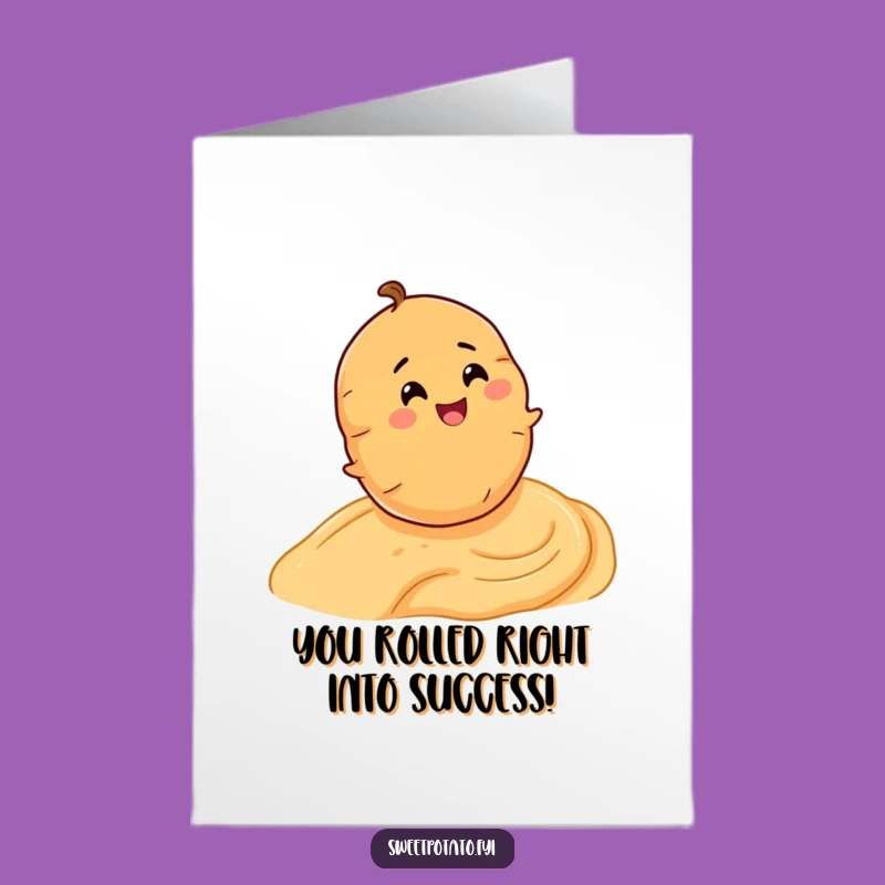 Free Printable Sweet Potato Hummus Roll Congrats Card - Funny Downloadable Gift