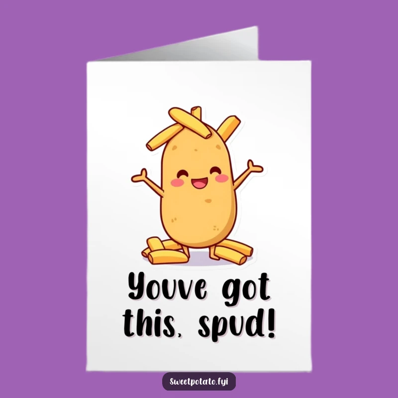 Free Printable Congrats Card: Sweet Potato's Wedge Balancing Triumph!
