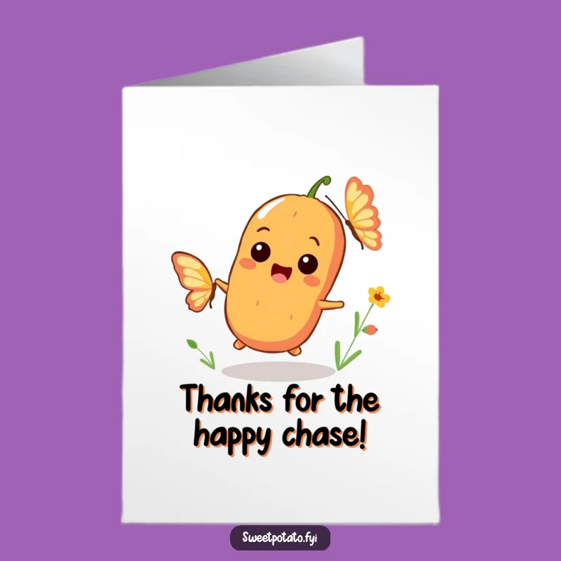 Free Printable Thank You Card: Sweet Potato Butterfly Fun - DIY Gift