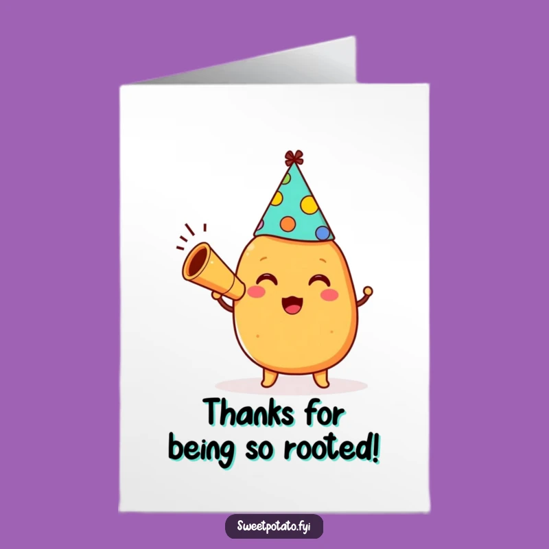 Free Printable Sweet Potato Thank You Card - Festive Downloadable Gift
