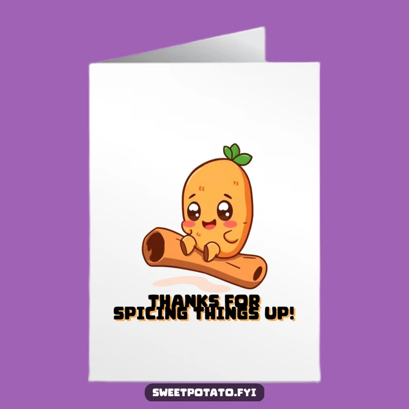 Free Printable Thank You Card: Sweet Potato's Sweet Descent - Humorous Downloadable Gratitude