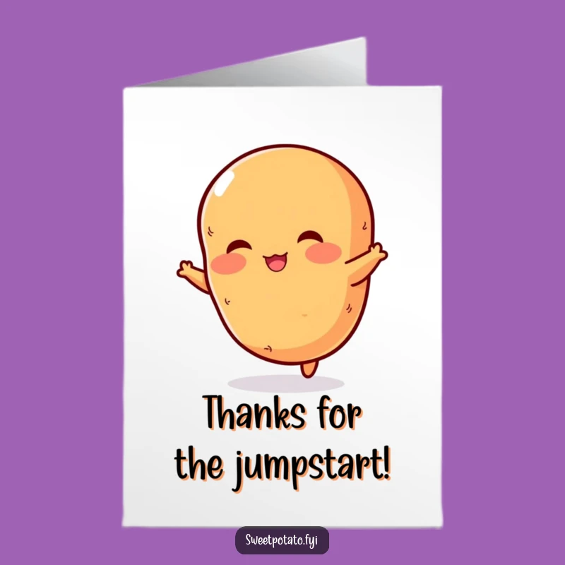 Free Printable Sweet Potato Thank You Card: Funny Downloadable Gift of Gratitude