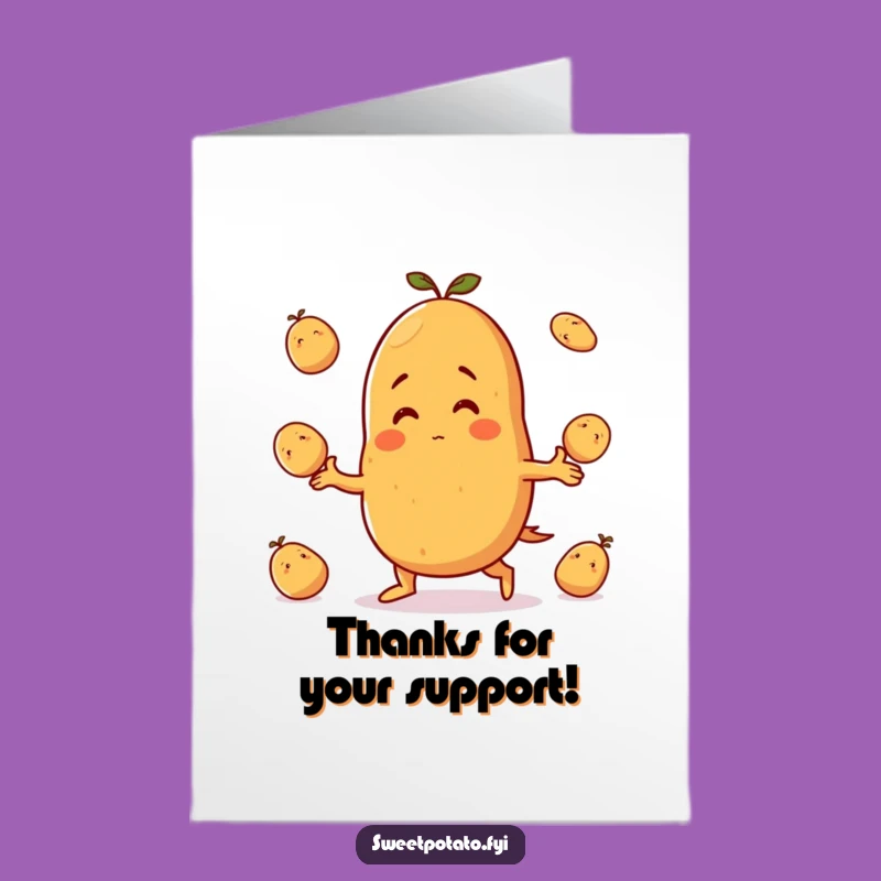 Appreciative Free Printable Thank You Card: Sweet Potato's Thanks!