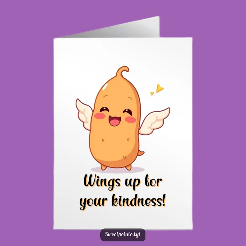 Free Printable Thank You Card: Sweet Potato's Dream of Flying - Humorous Downloadable Gratitude