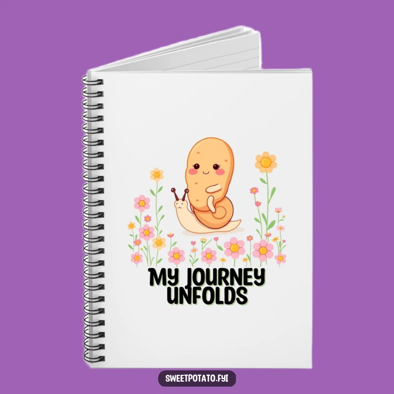 Funny Snail Ride Sweet Potato Notebook: Happy Spud Flower Journal, A Hilarious Funny Gift