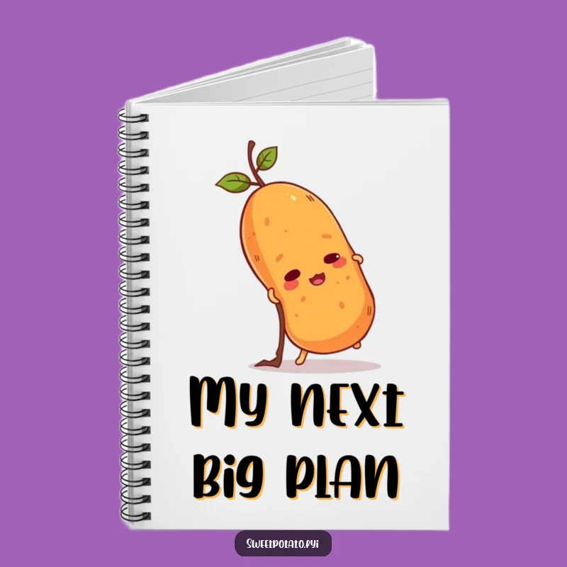Funny Sweet Potato Climb Notebook: Jot Down Goals with Determined Spud, Gift