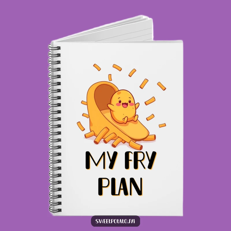 Funny Sweet Potato Fry Chute Notebook - Jot Down Fun Ideas