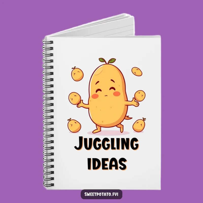 Funny Sweet Potato Juggling Notebook - Humorous Gift for Ideas