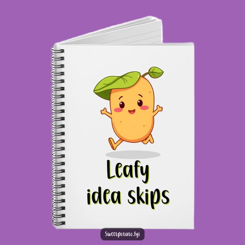 Funny Sweet Potato Skipping Notebook - Leafy Ideas, Journal Gift!