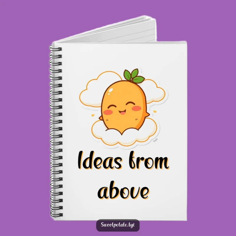 Funny Winking Sweet Potato Cloud Ride Notebook – Dreamy Journal Gift