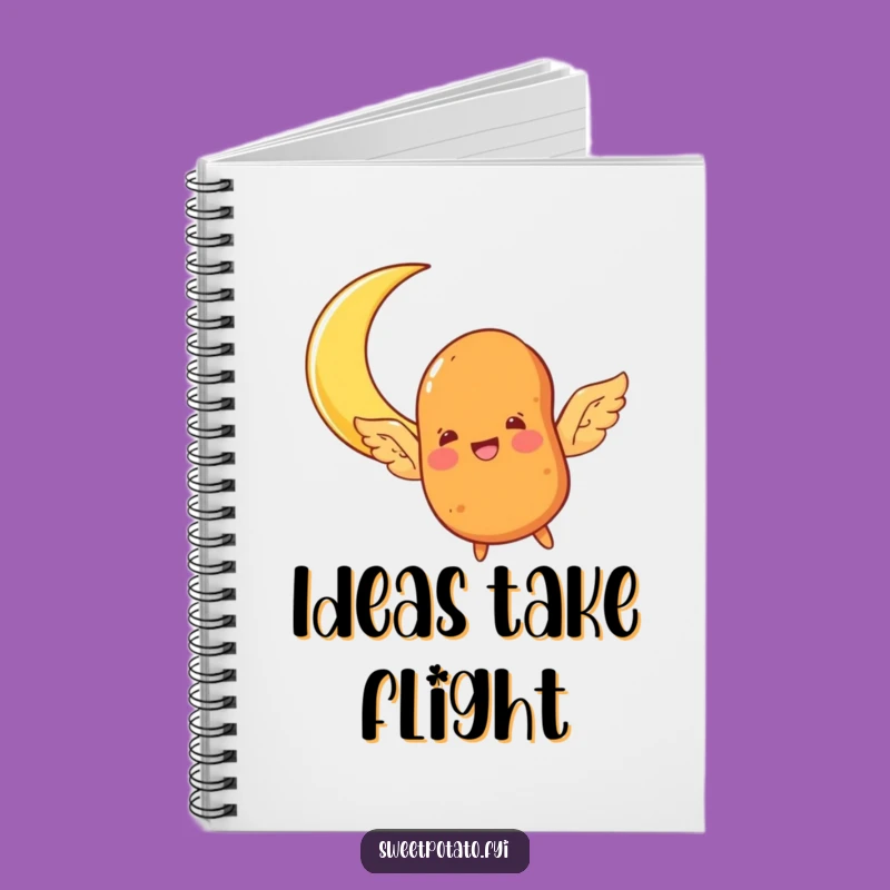 Funny Flying Sweet Potato Notebook: Spud Wings Moon Journal, A Hilarious Funny Gift