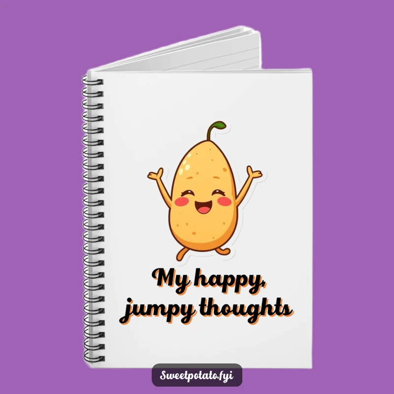 Funny Joyful Sweet Potato Notebook - Capture Happy Thoughts Hilariously!