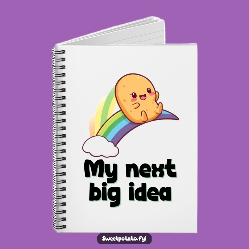 Funny Sweet Potato Rainbow Slide Notebook - Jot Down Ideas with Humor