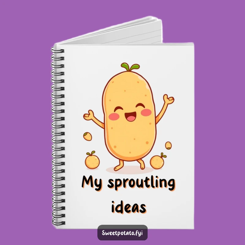 Funny Dancing Sweet Potato Notebook - Groovy Spud Journal Gift