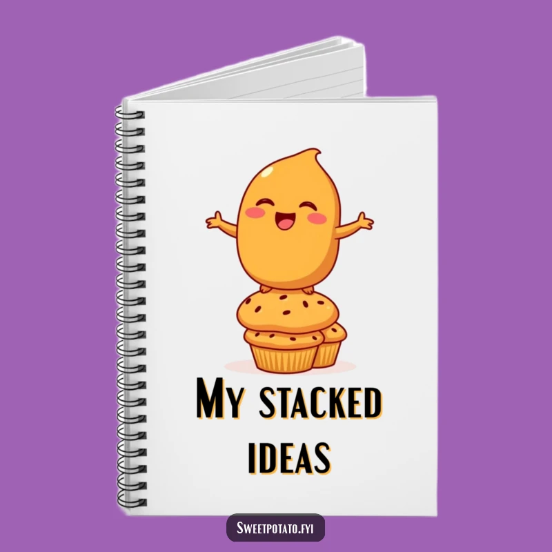 Funny Sweet Potato Notebook: Balance Your Ideas with Laughing Character Flair