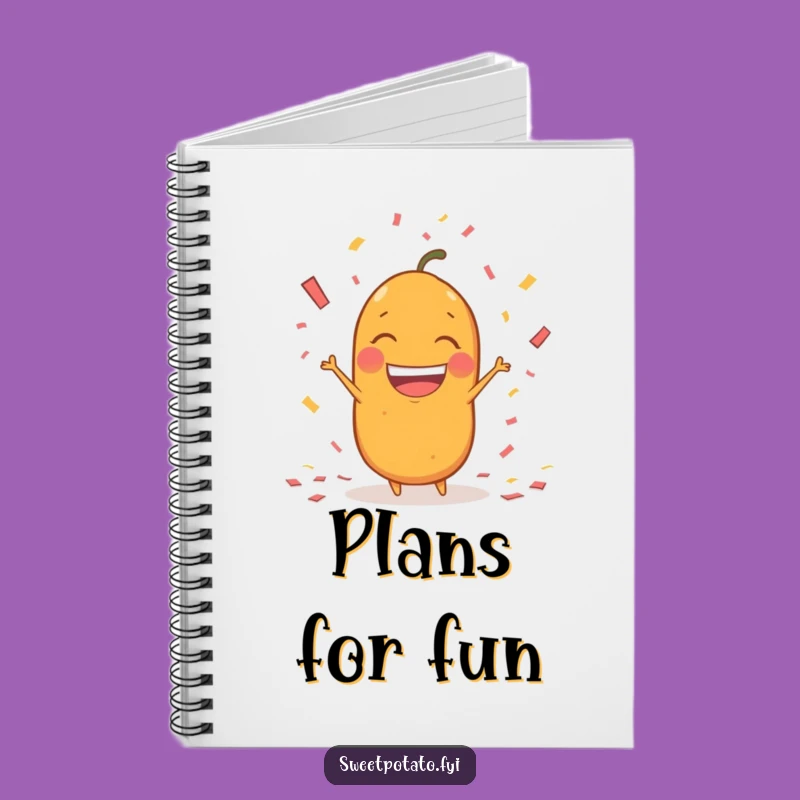 Funny Confetti Sweet Potato Notebook: Excited Spud Party Journal, A Hilarious Funny Gift