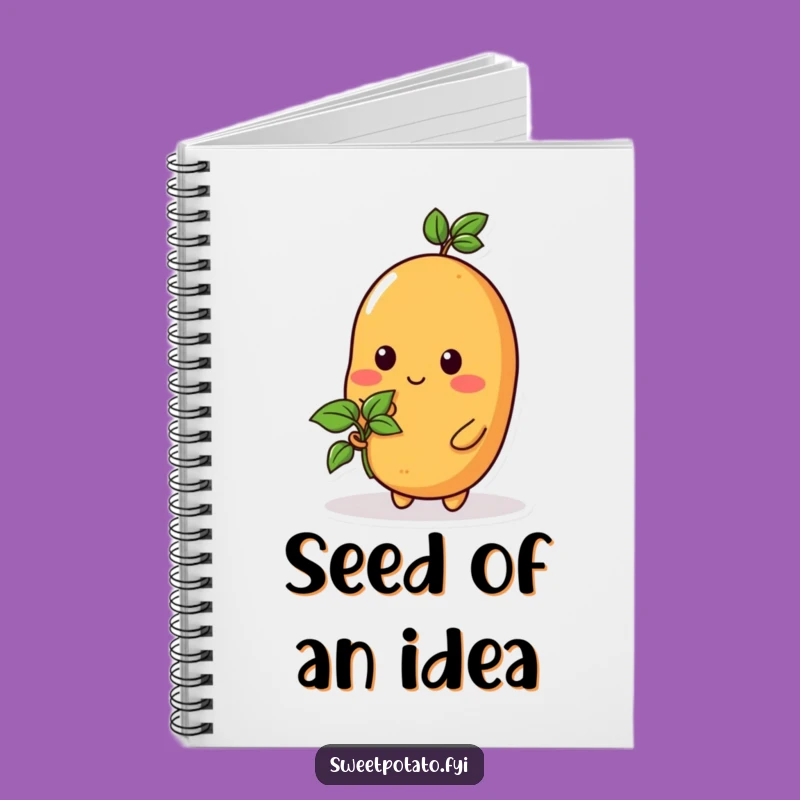 Funny Sprout Sweet Potato Notebook - Grow Your Ideas with Joy!
