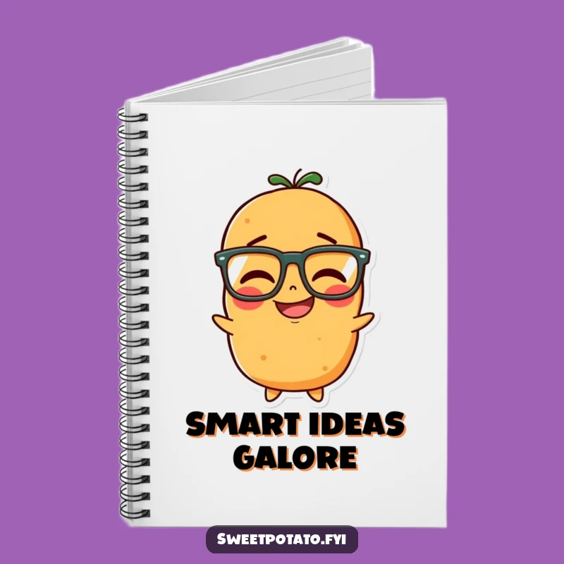 Funny Sweet Potato Giggles Notebook - Smart Spud Ideas, Journal Gift!