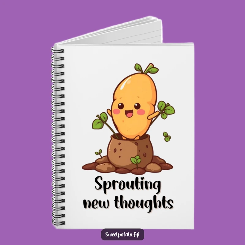 Funny Sweet Potato Burst Notebook - Spud Ideas, Journal Gift!