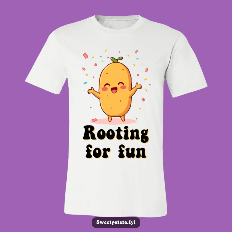 Funny Sweet Potato Confetti Blast T-Shirt - Festive Vegetable Apparel Gift