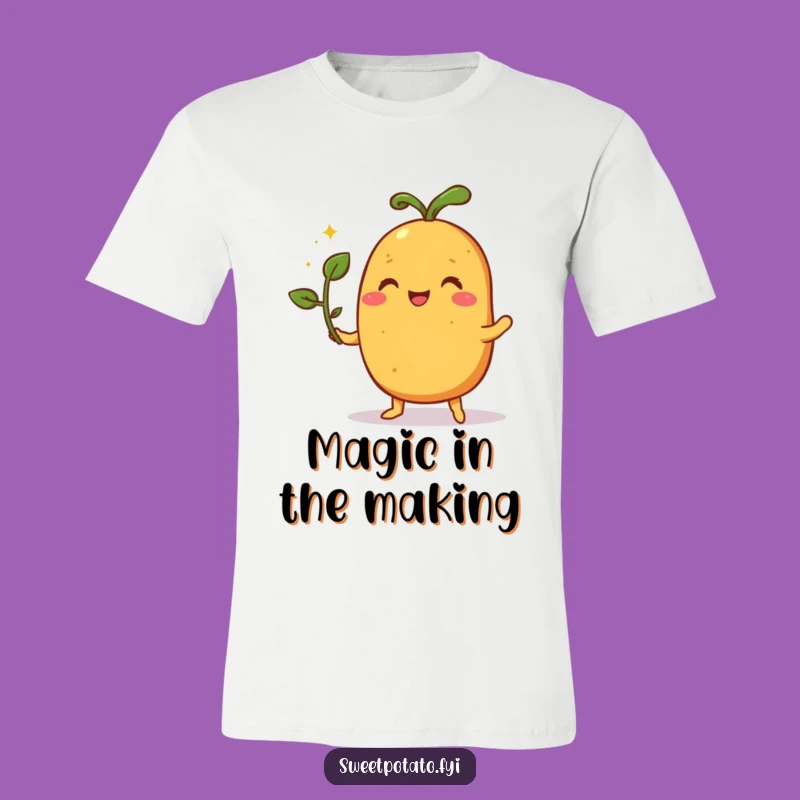 Funny Sweet Potato Magic Show T-Shirt - Amazing Vegetable Illusion Apparel Gift
