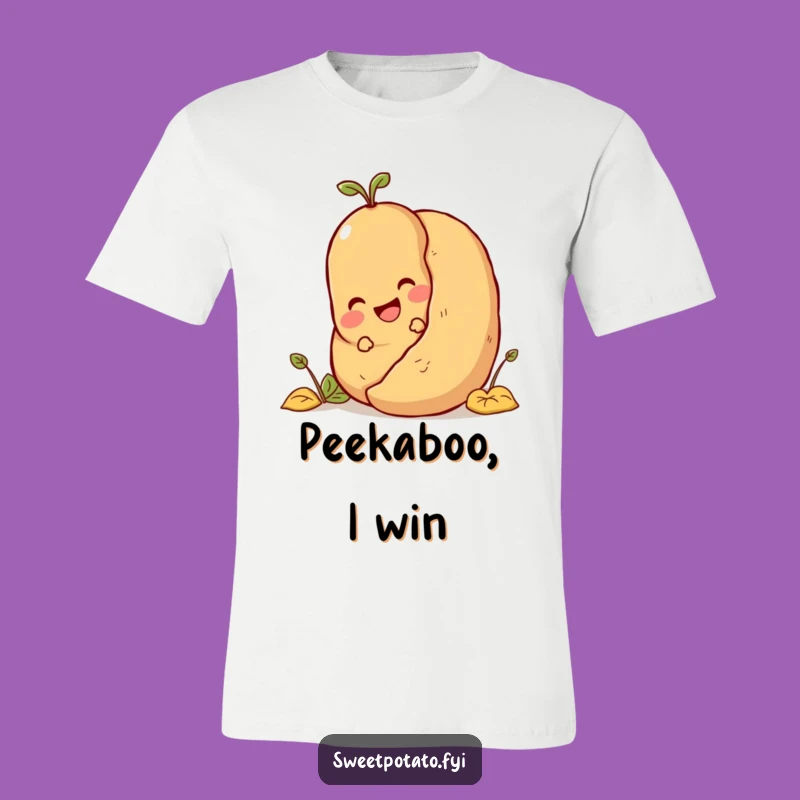 Funny Hide-and-Seek T-Shirt: Delighted Spud Pal Tee, Perfect Gift