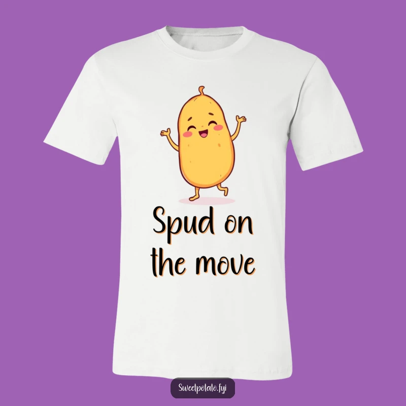 Funny Dancing Sweet Potato T-Shirt: Joyful Jig Character, Hilarious Funny Gift
