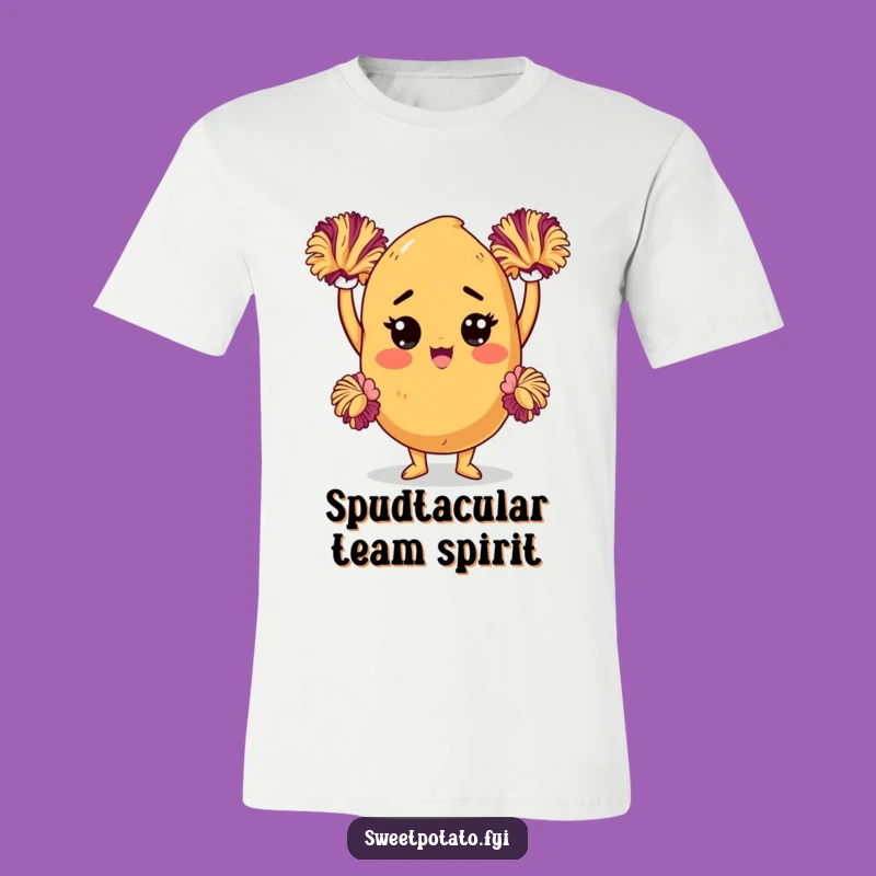Funny Sweet Potato Cheerleader T-Shirt: Determined Character, Hilarious Funny Gift