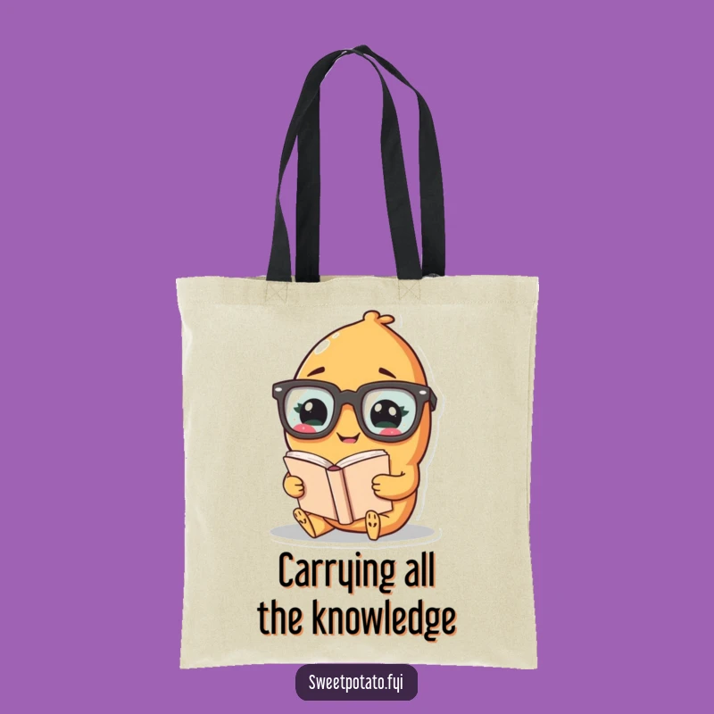 Funny Bookworm Potato Tote Bag: Carry Your Laughs and Literature