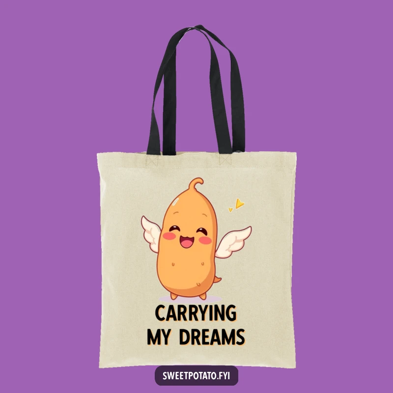 Funny Sweet Potato Wing Attempt Tote Bag: Carry Your Dreams, A Wonderful Funny Gift